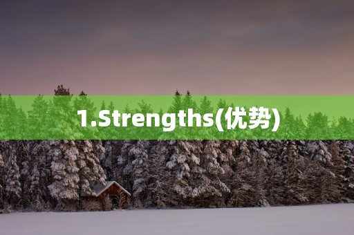 1.Strengths(优势)