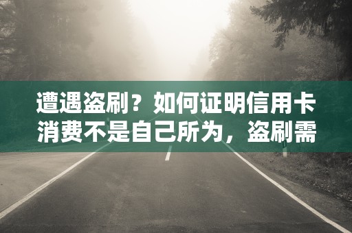 遭遇盗刷？如何证明信用卡消费不是自己所为，盗刷需要知道什么信息