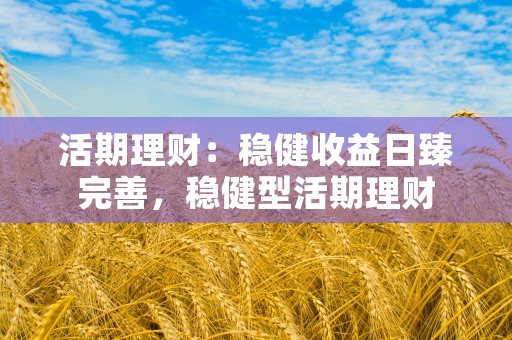 活期理财：稳健收益日臻完善，稳健型活期理财