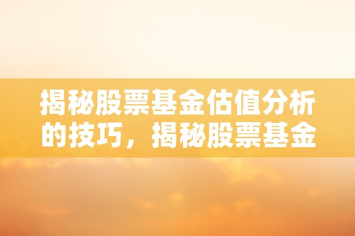 揭秘股票基金估值分析的技巧，揭秘股票基金估值的方法